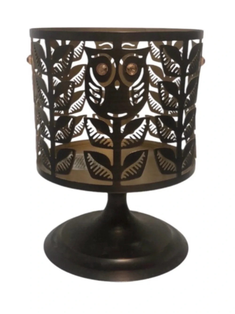 Bath & Body Works Black Owl Cutout Metal Candle Holder - Picture 1 of 5